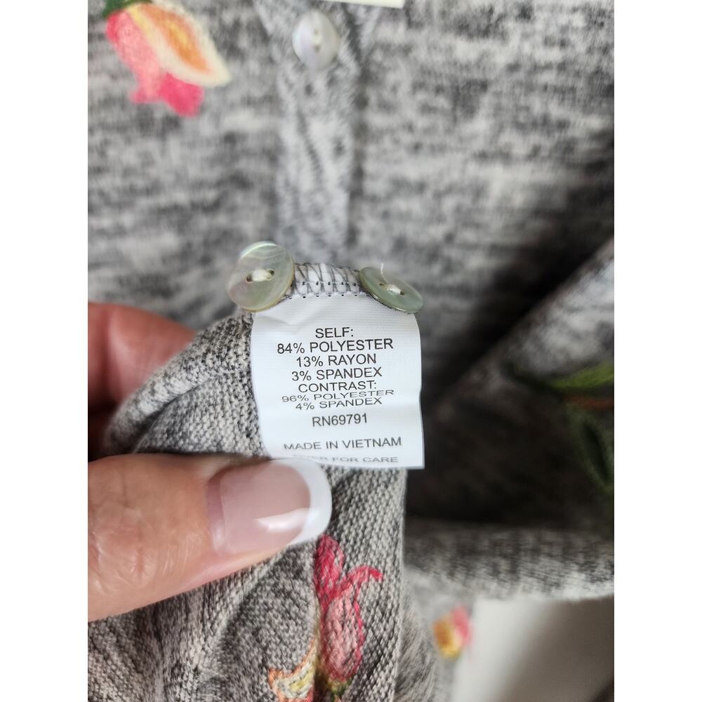 NWT Fig & Flower Sweater Womens 2X Floral Embroidered peasant comfy casual - Picture 3 of 8